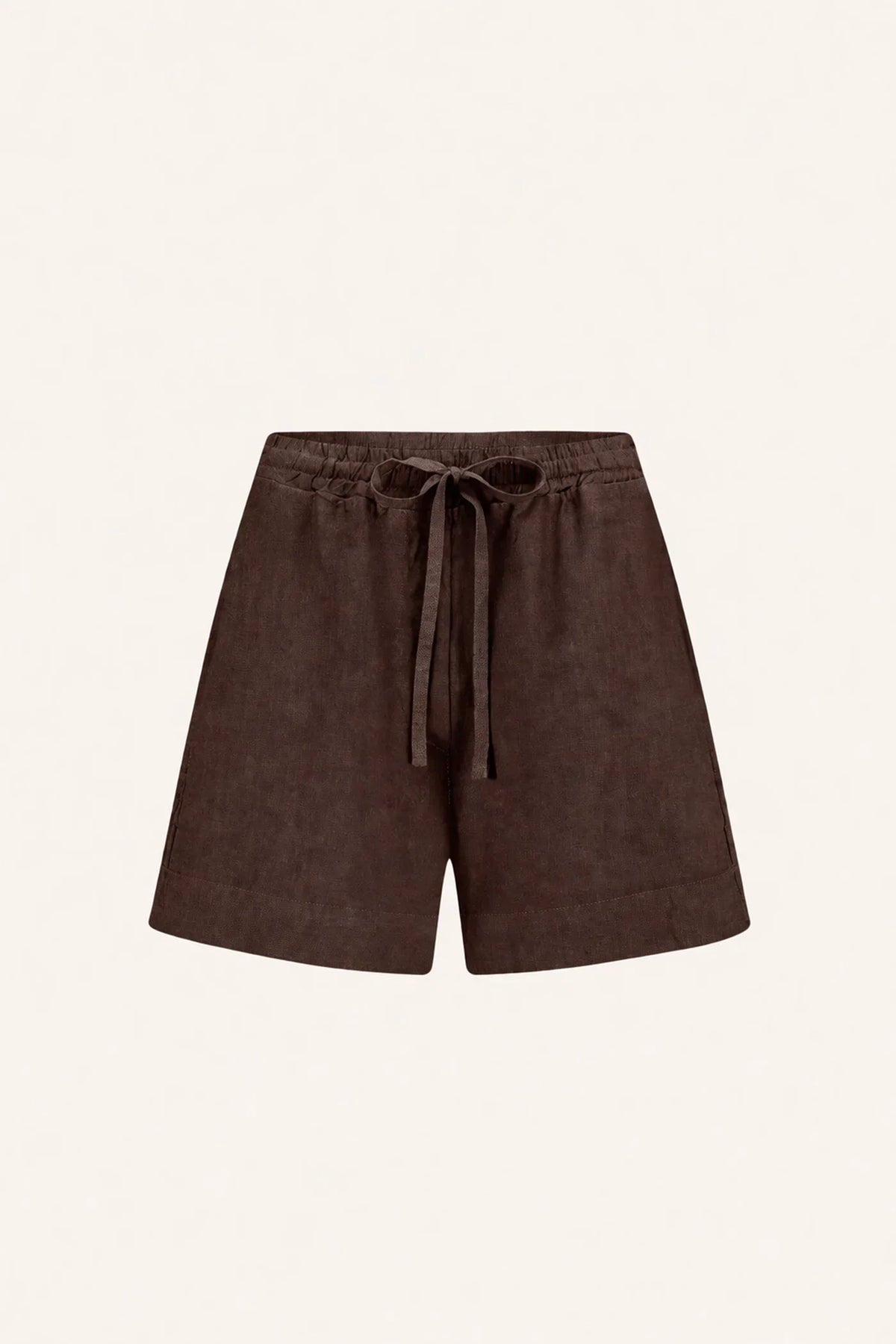 LIO LINEN SHORTS - Espresso