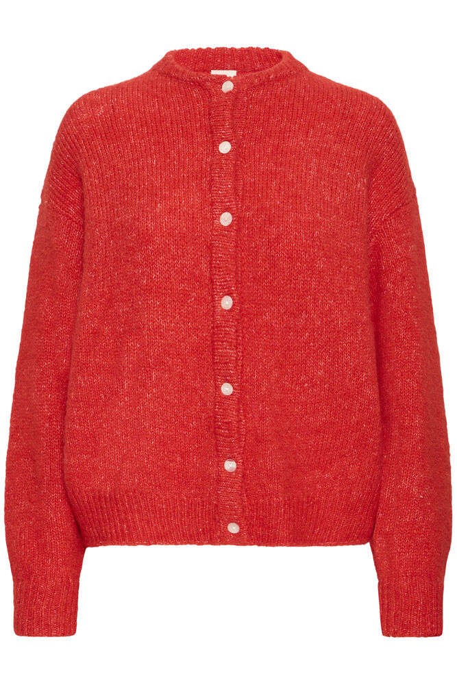 POINSETTIA RED CARDIGAN