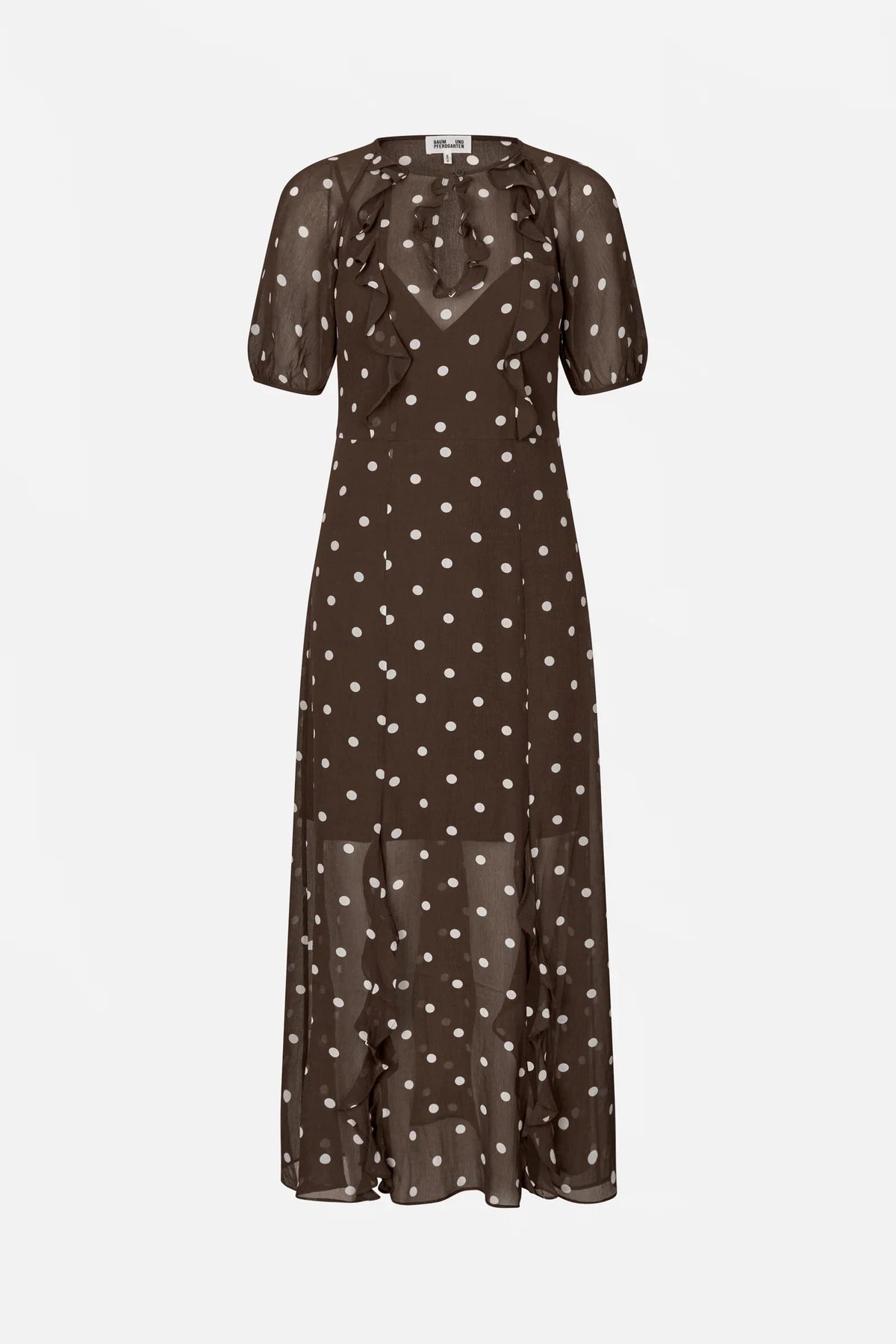 ALARA DRESS - Brown Polka Dot
