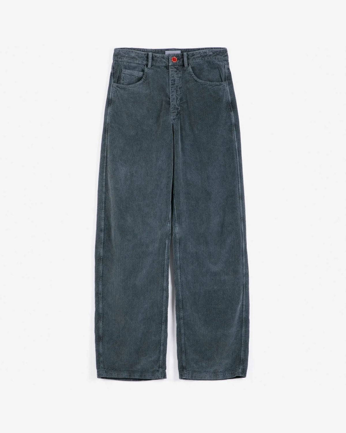 CORDUROY BARREL TROUSERS - Dark Grey