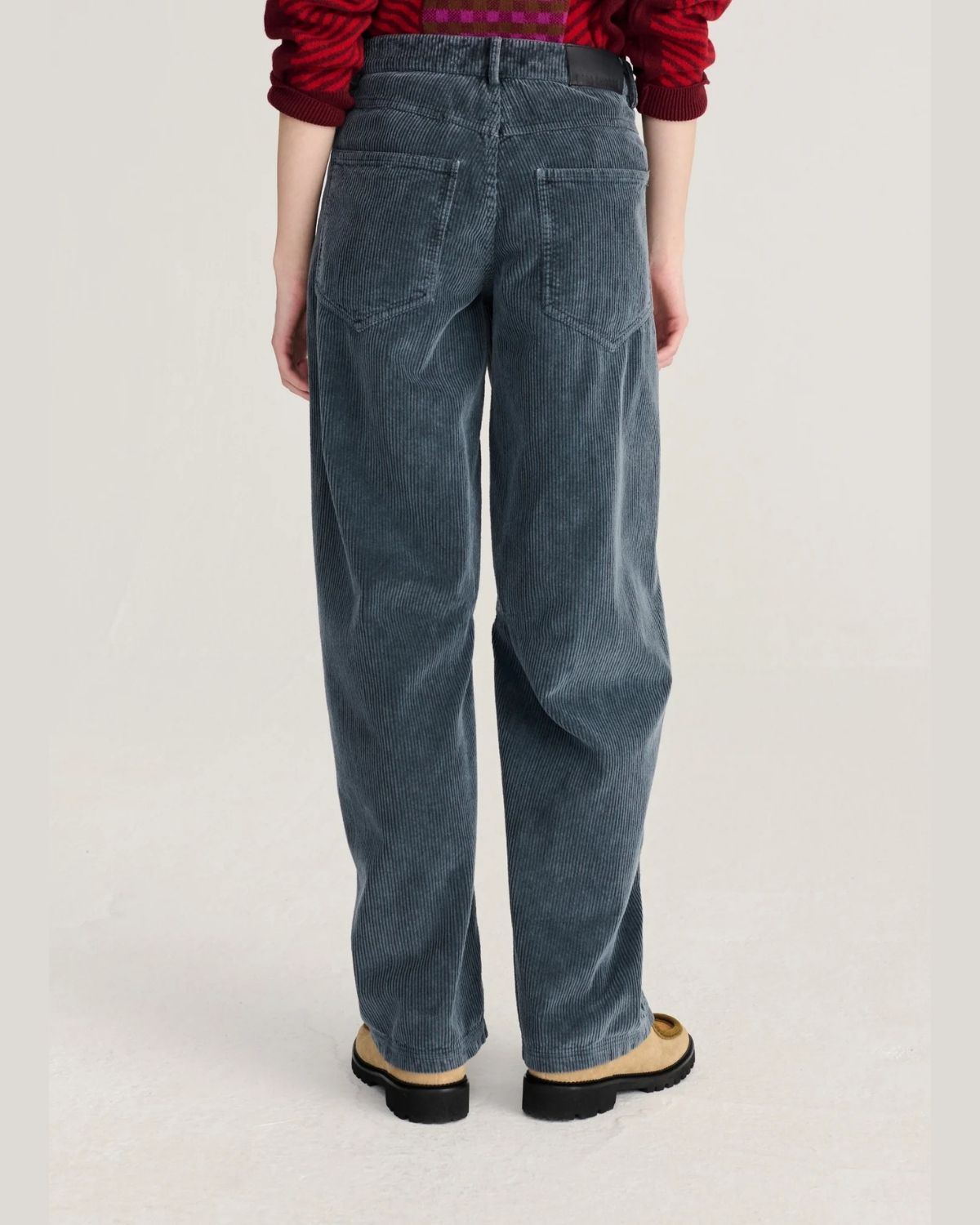 CORDUROY BARREL TROUSERS - Dark Grey