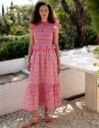 HARPER DRESS - Bubblegum Zinnia
