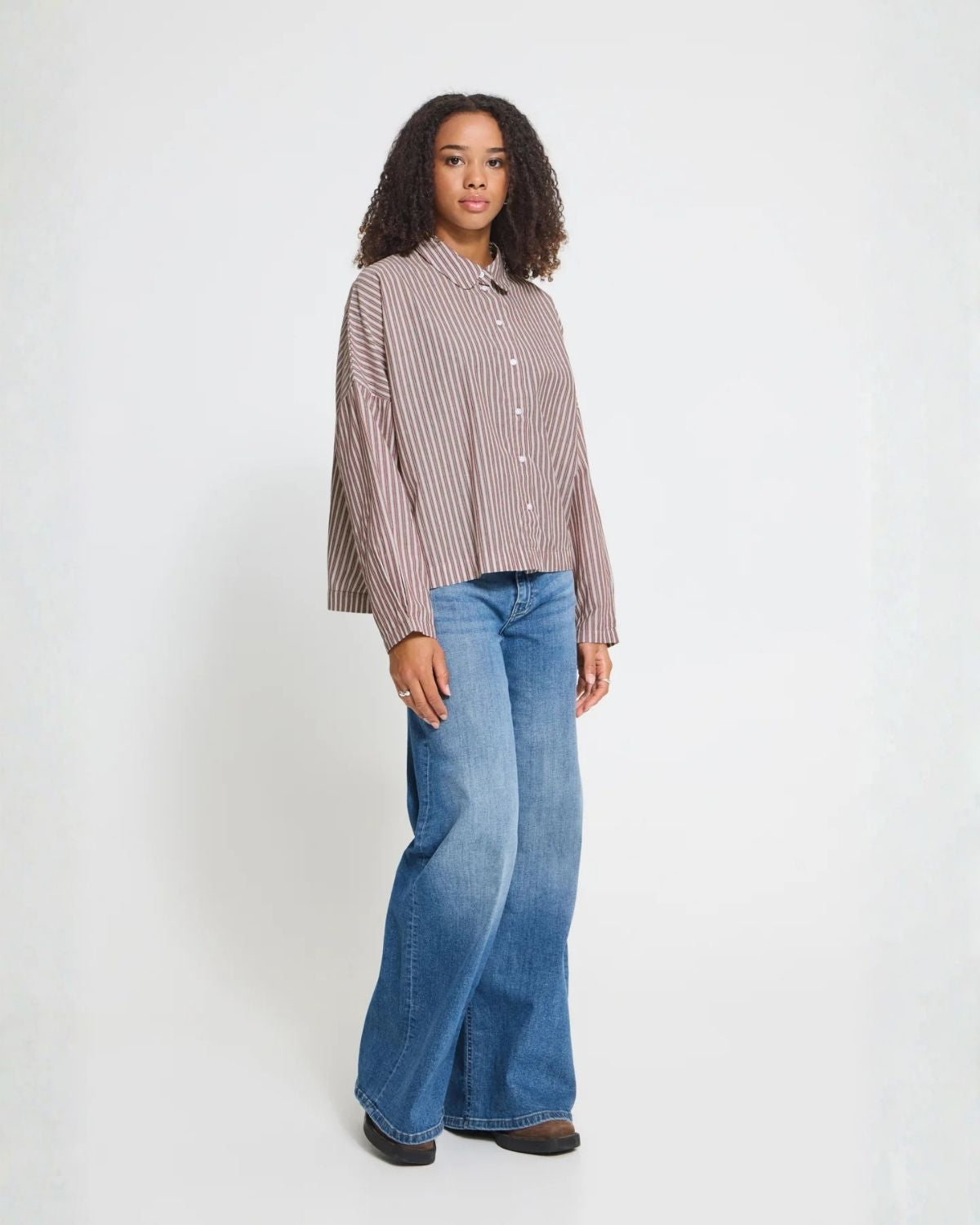 ICHI Striped Shirt - Zinfandel Stripe