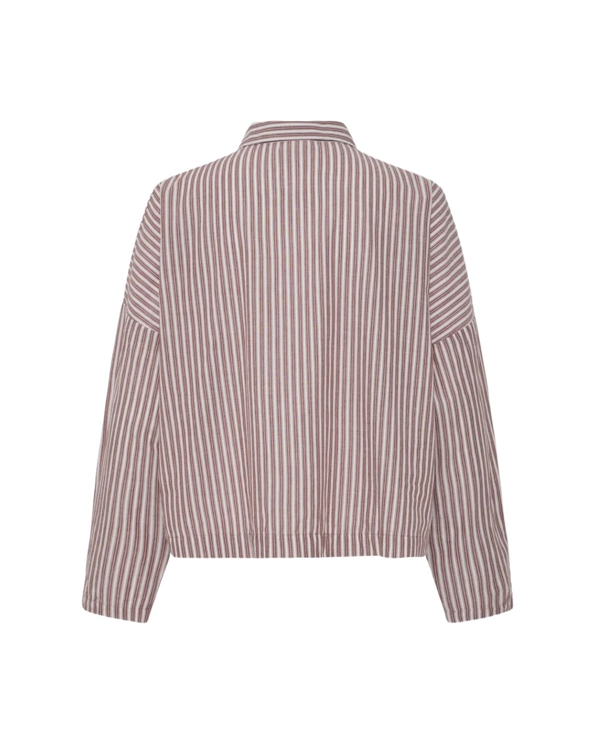 ICHI Striped Shirt - Zinfandel Stripe
