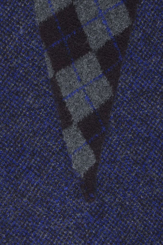 AGYLE TRIANGLE SCARF - Blue & Grey