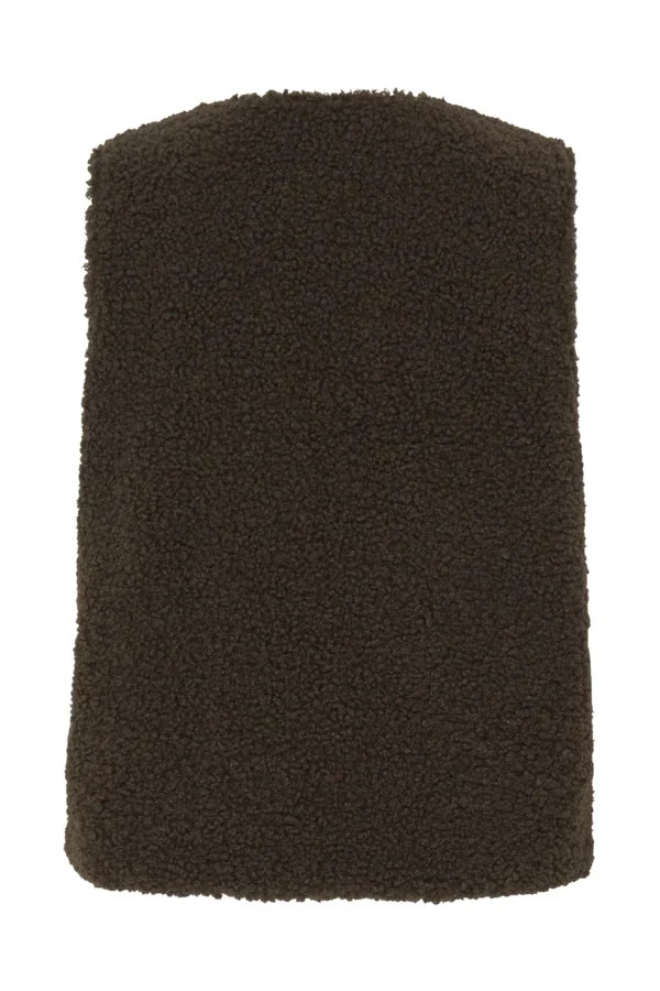 FLEECE VEST -Coffee Bean Brown