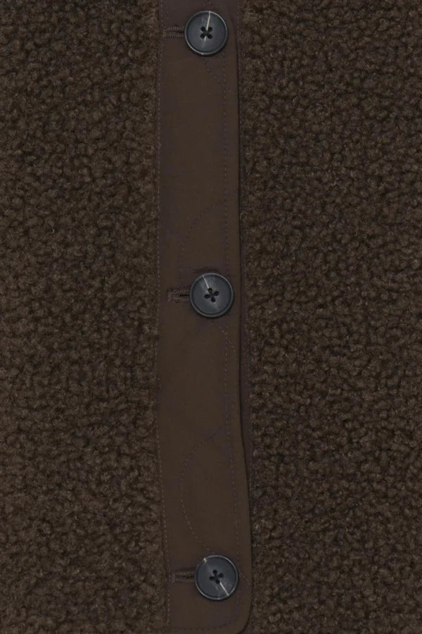 FLEECE VEST -Coffee Bean Brown