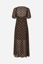 ALARA DRESS - Brown Polka Dot