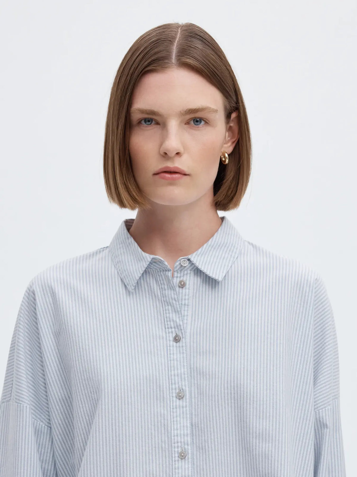 OXFORD SHIRT - Blue Sky & White Stripe