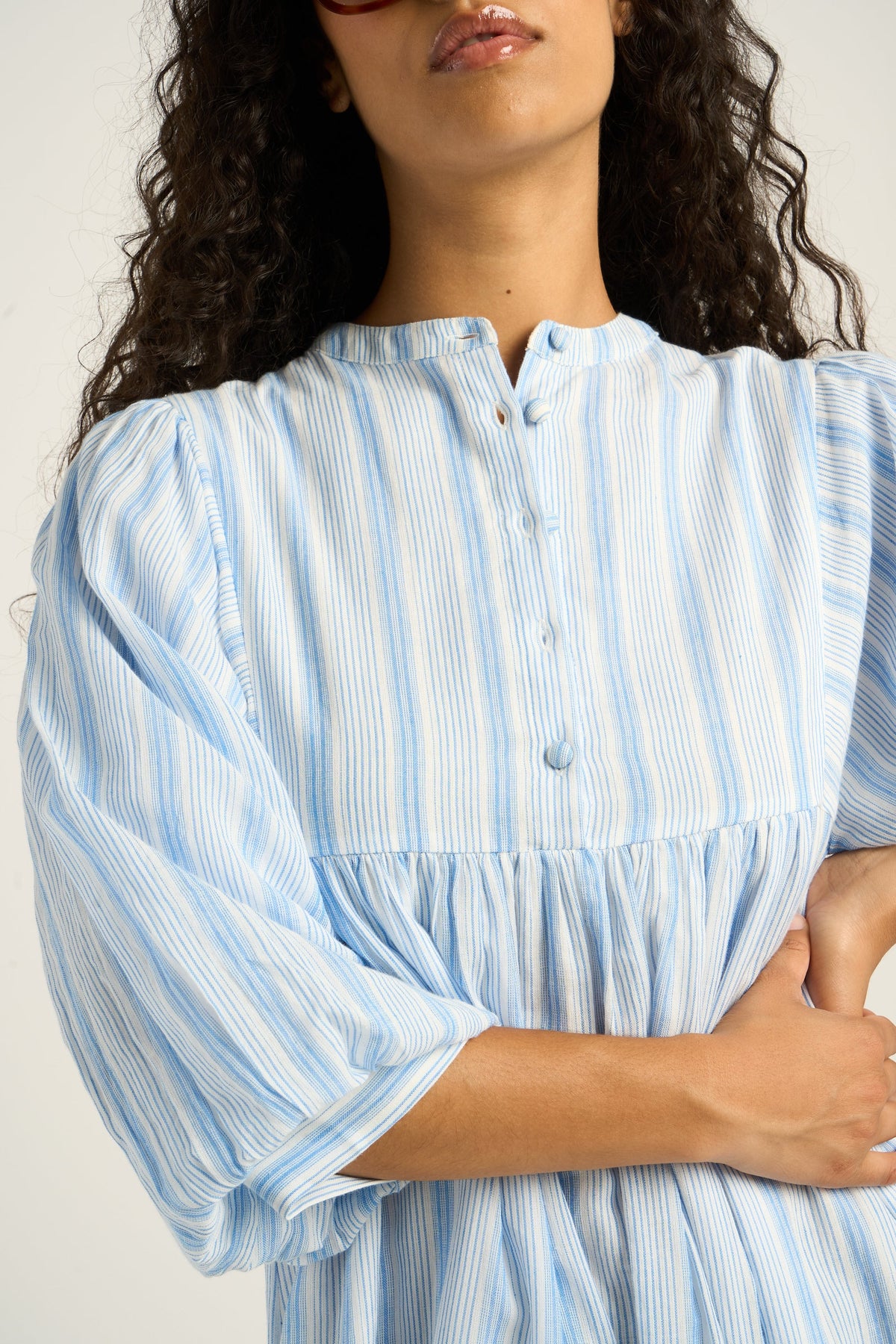 RIGO DRESS - Blue stripe