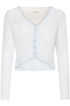 SHEER V-NECK BUTTON CARDIGAN