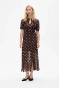 ALARA DRESS - Brown Polka Dot