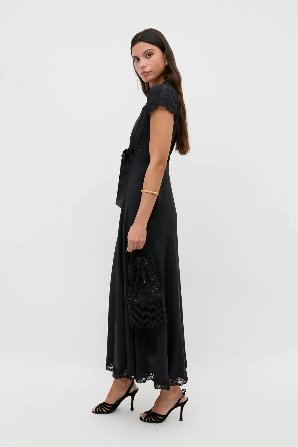 MARLICE SILK DRESS - Black