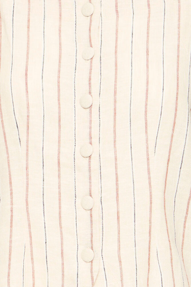 Stripe Co-Ord Top – Cream