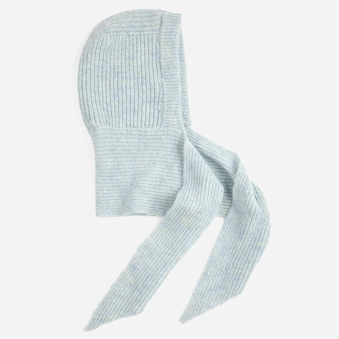 BOBO CHOSES KNITTED HOODED SCARF – Ice Blue