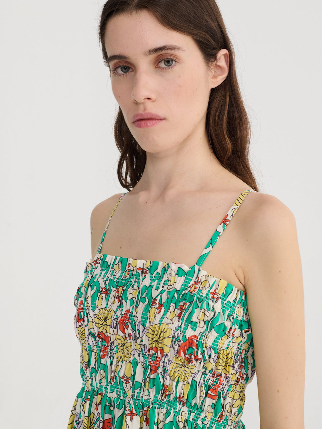 COLOUR HERBALIST GATHERED DRESS