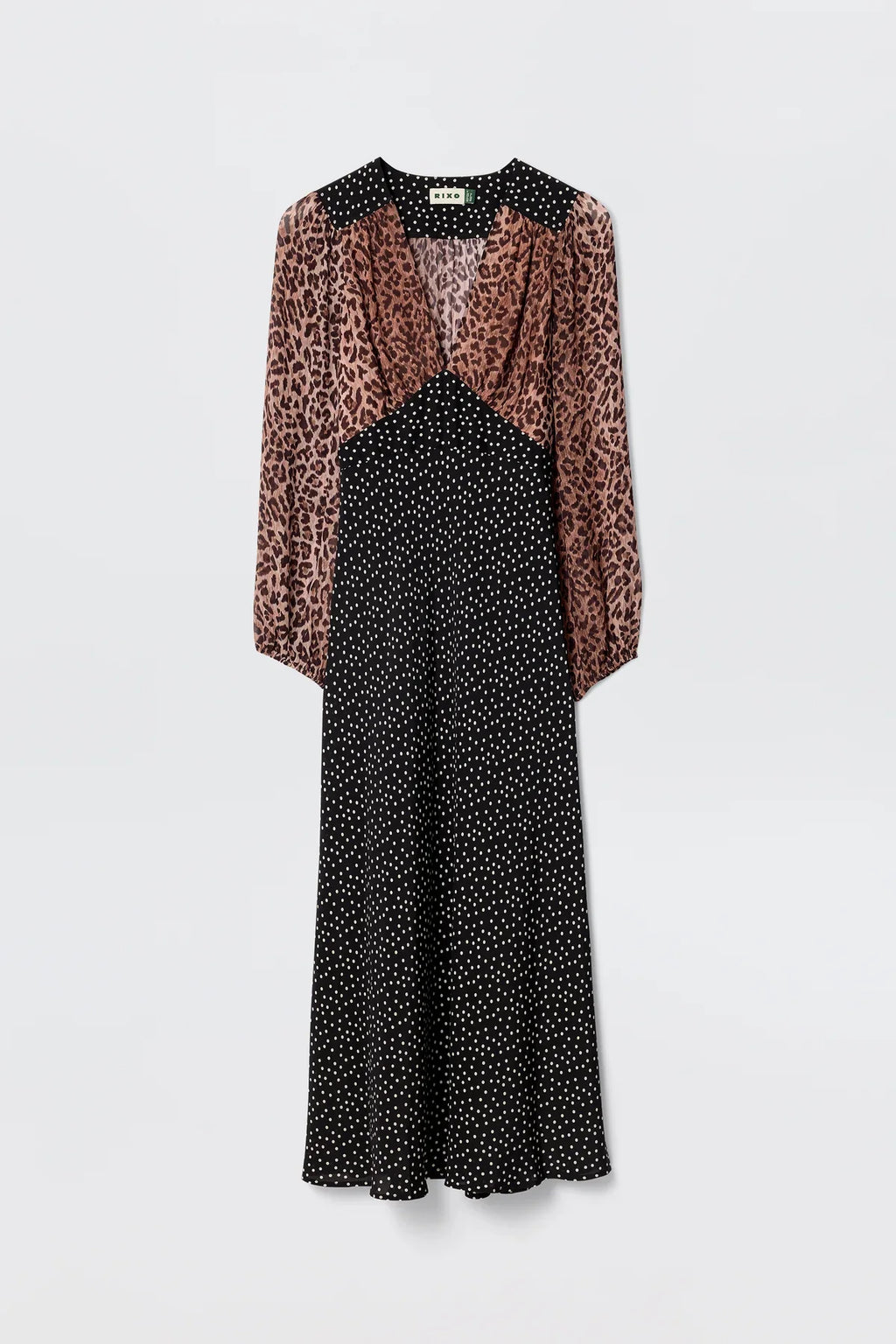 KAILA SILK DRESS - Leopard Midi Dress