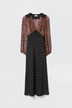 KAILA SILK DRESS - Leopard Midi Dress