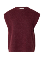 SELECTED KNIT VEST - Burgundy