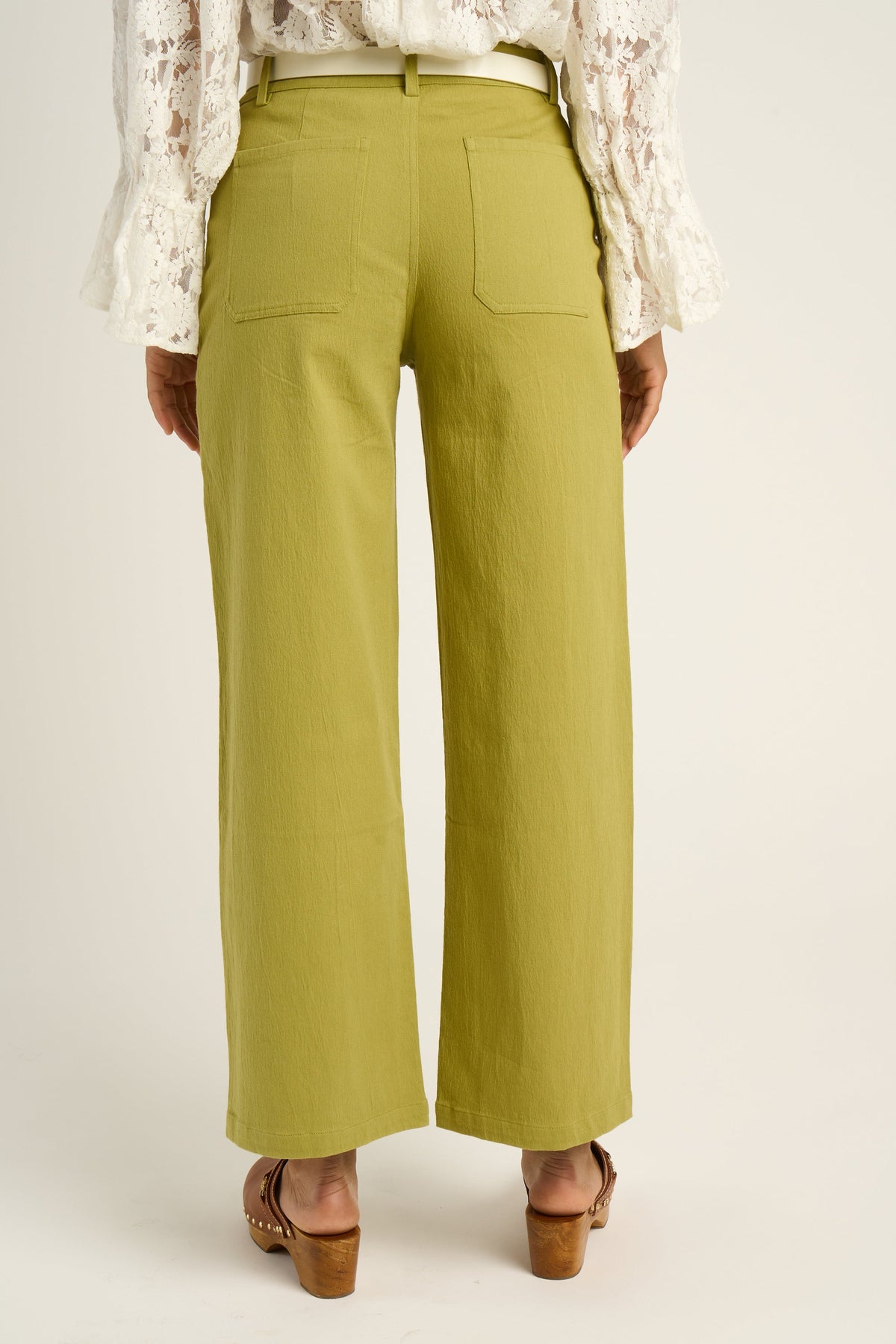 GARANCE TROUSERS - Pistachio green