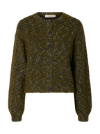SELECTED KNIT CARDIGAN -Speckled Green
