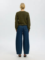 SELECTED KNIT CARDIGAN -Speckled Green