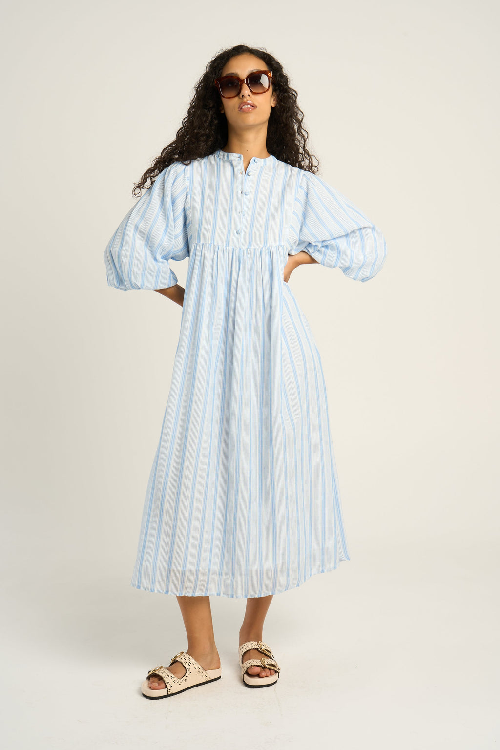 RIGO DRESS - Blue stripe