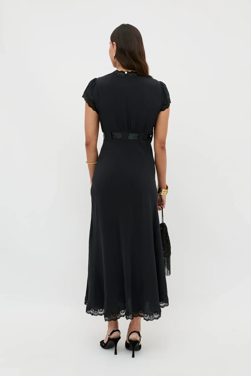 MARLICE SILK DRESS - Black