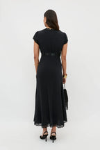 MARLICE SILK DRESS - Black