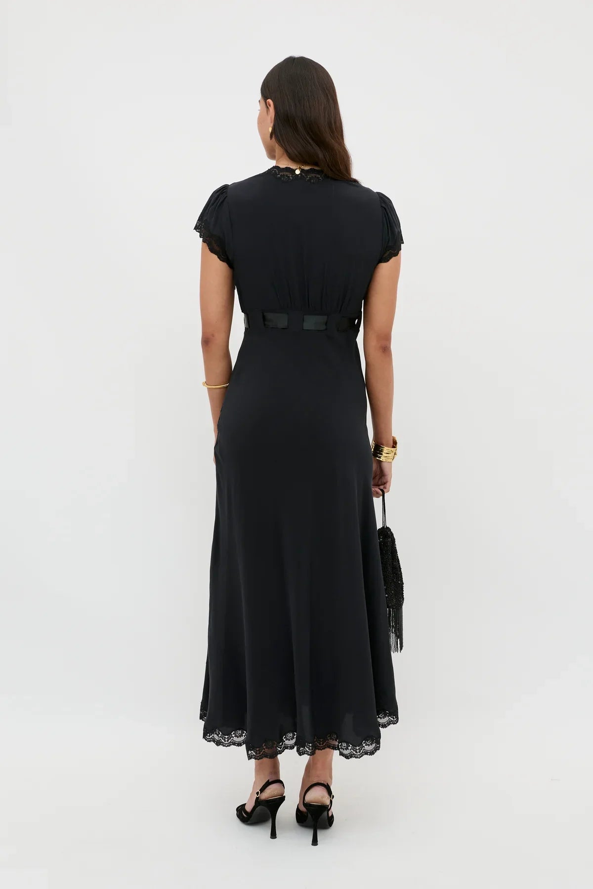 MARLICE SILK DRESS - Black